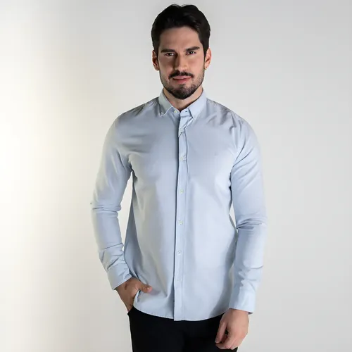 Camisa Social Aramis Azul-Claro Manga Longa