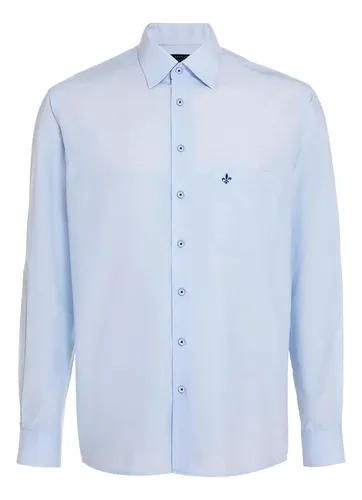 Camisa Dudalina Comfort Easy Iron Azul-Claro