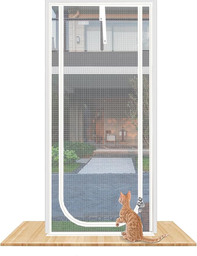 Porta de tela reforçada p/ gatos 91×213 (zíper)